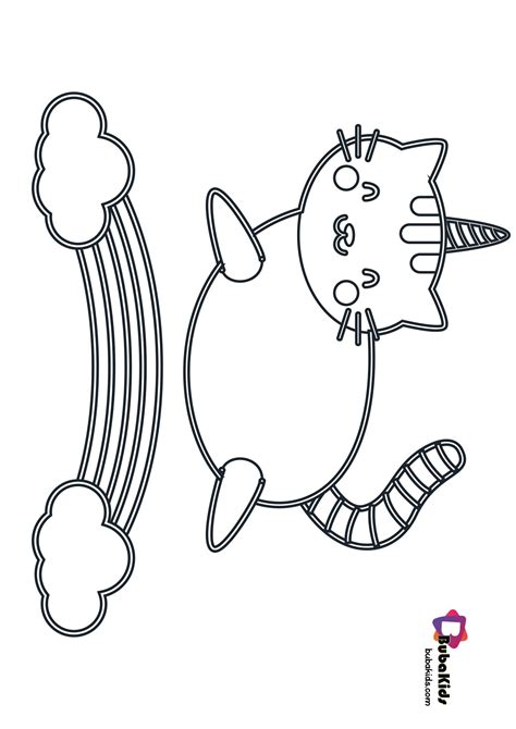 Cute Unicorn Cat Coloring Page Bubakids Collection Of Animal Coloring ...