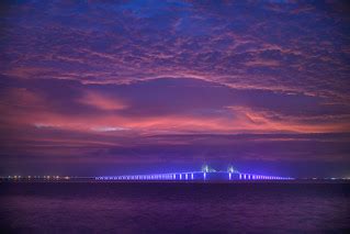 Pre-dawn clouds over the illuminated Sunshine Skyway Bridg… | Flickr