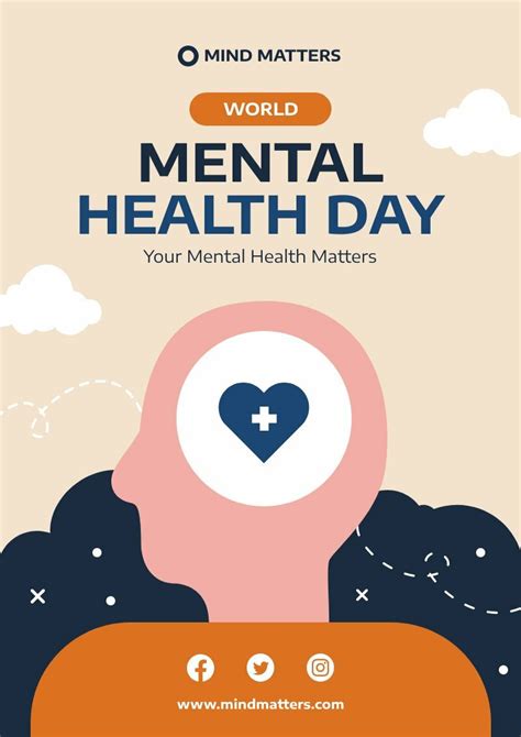 World Mental Health Day 2023 Theme Poster Making - Printable Templates