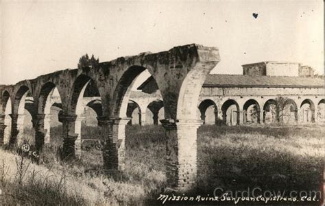 Mission Ruins San Juan Capistrano, CA Postcard