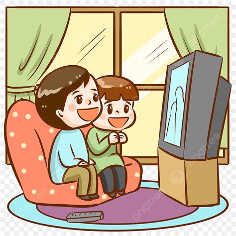 Man Watching Tv Clipart Transparent Background, Couple Watching Tv Video, Watching Tv, Color ...