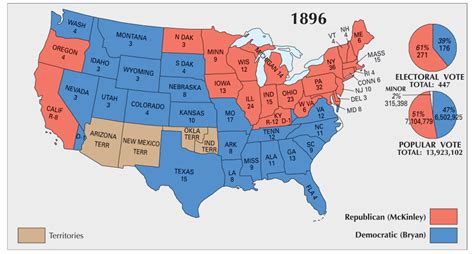 US Election of 1896 Map - GIS Geography