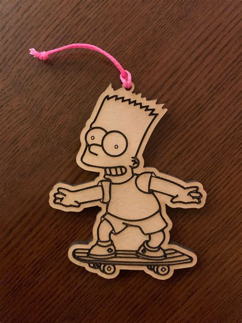 Bart Simpson Skateboard Christmas Ornament Xmas - Etsy