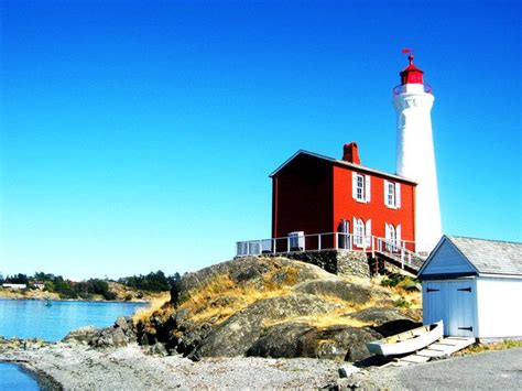 Beautiful day on Vancouver Island: Fisgard Lighthouse | Lighthouse, Vancouver island, House styles