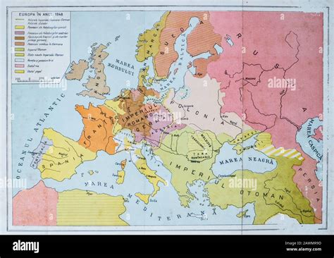 Map of Europe after the Peace of Westphalia 1648 Stock Photo - Alamy