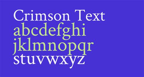 Crimson Text free Font - What Font Is