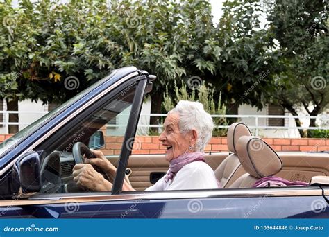 Old Woman Driving a Convertible Stock Photo - Image of happy, freedom: 103644846