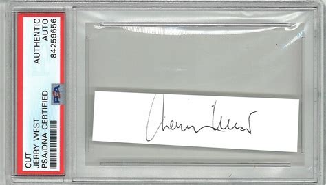 JERRY WEST SIGNED CUT SIGNATURE PSA DNA 84259656 HOF TOP 50 LAKER ...