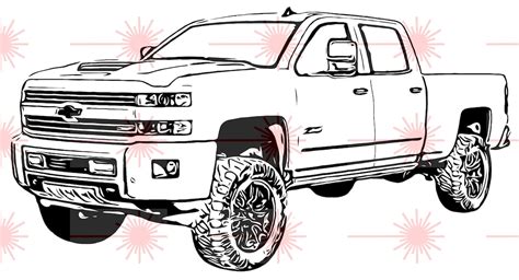 2019 Chevy Silverado png svg dxf eps vector files for | Etsy