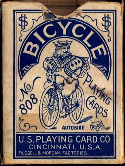 Bicycle No. 808 Autobike box. | Bicycle cards, Vintage playing cards, Cards