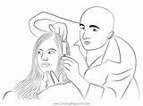 Hairdresser 3 Coloring Page For Kids  Free Hairdressers Printable sketch template