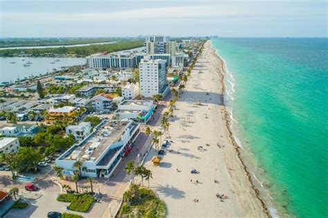 Aerial Hollywood Beach Florida United States Stock Photo - Image of ...