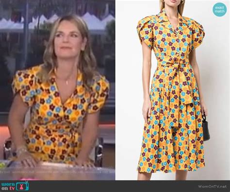 WornOnTV: Savannah’s yellow floral shirtdress on Today | Savannah ...