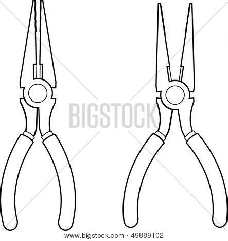 Needle Nose Pliers Vector & Photo (Free Trial) | Bigstock