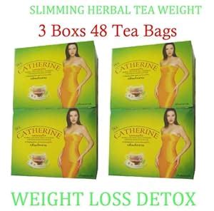 Amazon.com : 4 boxs 64 Tea Bags Catherine Chrysanthemi Slimming Herbal Tea Weight loss Diet ...