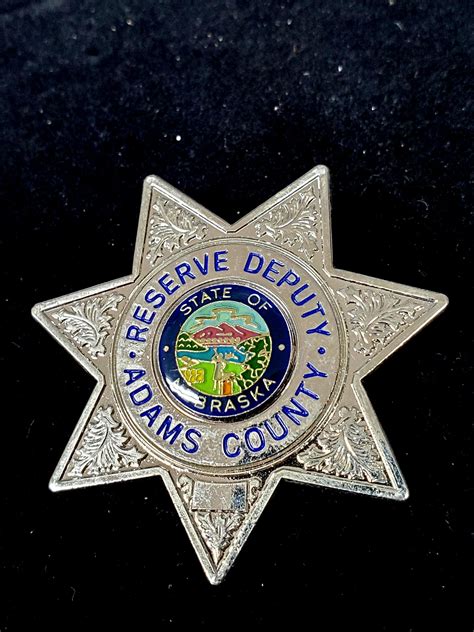 Adams County Nebraska Reserve Deputy Sheriff Gode - COLLECTORS-BADGES.COM