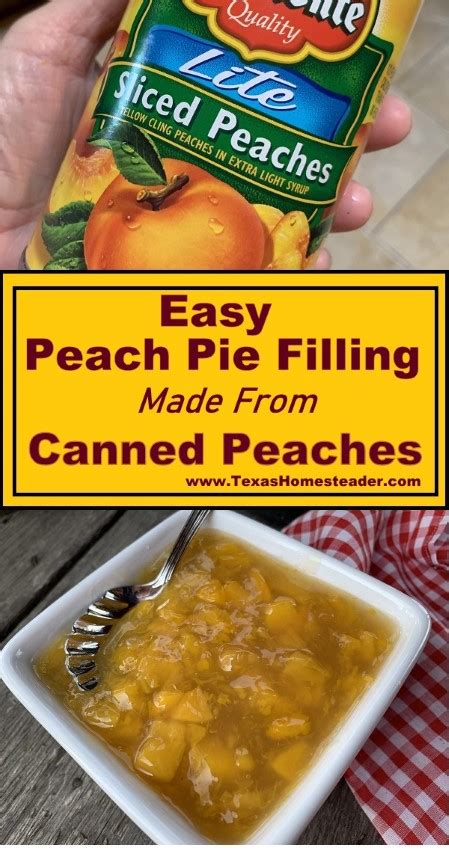 Peach Pie Filling From Canned Peaches | ~Texas Homesteader~ | Recipe | Peach pie filling, Peach ...