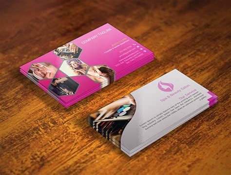 Spa & Beauty Salon Business card on Behance Men's Business Outfits, Salon Business Cards ...