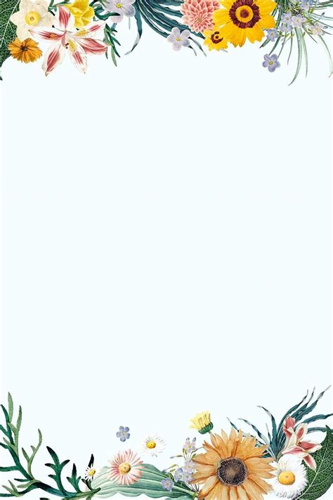 Botanical border vintage watercolor vector | premium image by rawpixel.com / sasi | Floral ...