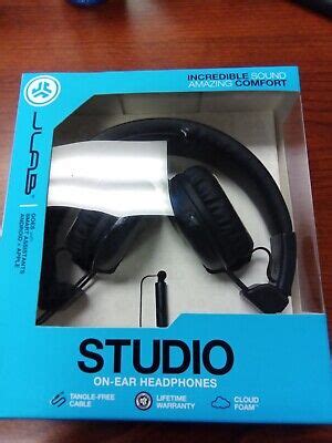 JLab Studio Audio Wired On-Ear Headphones - Black 812887018418 | eBay