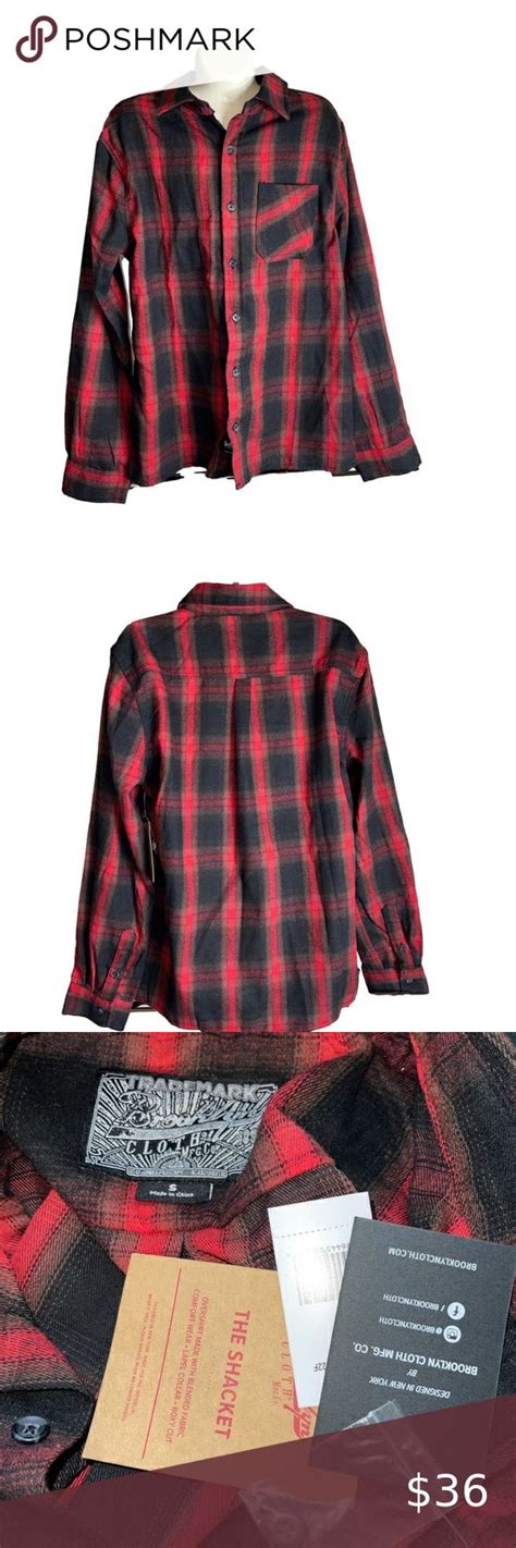 Brooklyn Cloth Mfg Co The Shacket red & black plaid small in 2023 | Red ...