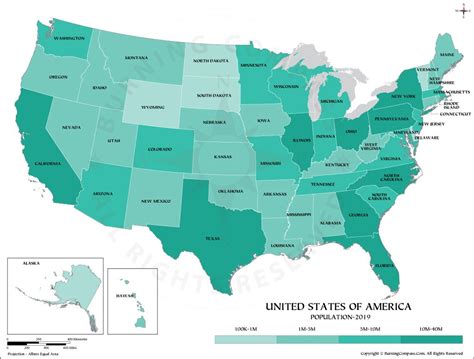 PDF of Us Population Map, Us Population Map PDF