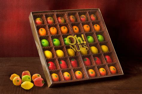 Oh! Nuts Marzipan Candy Fruits, Holiday Marzipans Gift Tray in a Fancy ...