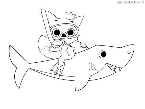 Baby Shark coloring pages | Print and Color.com