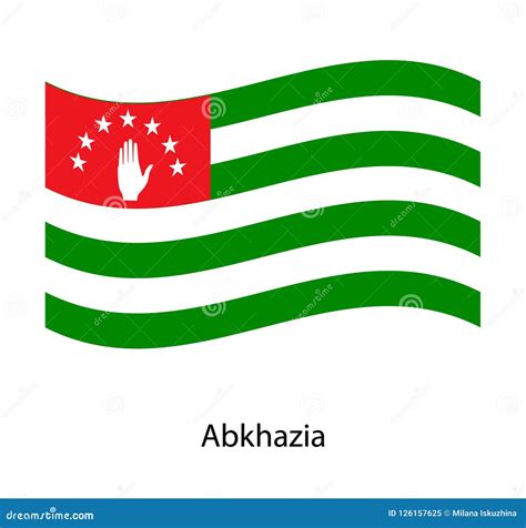 Abkhaz Flag In The Form Of A Large Circle Vector Illustration ...