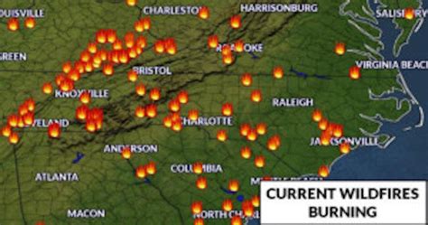 Dozens of wildfires spread across North Carolina, Tennessee, Virginia and Georgia -- Earth ...