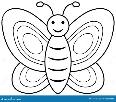 Butterfly Coloring Book Page Vector Outline Illustration Butterfly | The Best Porn Website