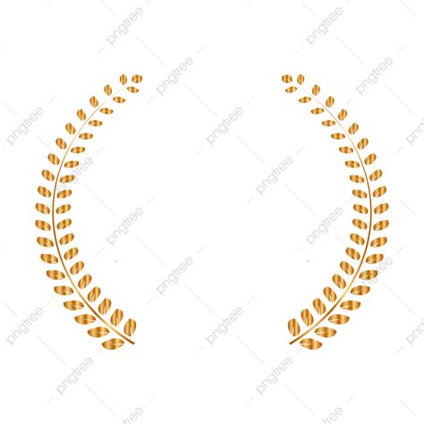 Wreath Leaf Laurel Vector Art PNG, Golden Laurel Wreath With Gold Leaf For The Winner And ...