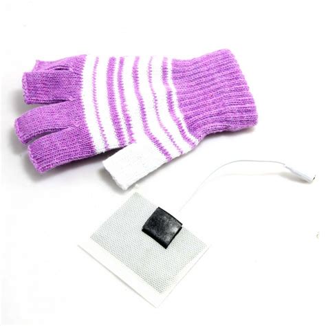 5V USB Heated Gloves Pad Mini Electric USB Heater Fabric Cloth Soft Portable Winter Warm Gloves ...