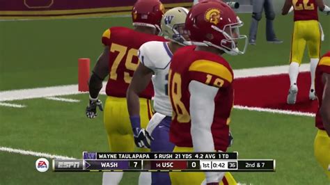 Washington Huskies vs USC Trojans - NCAA Football 14 - Updated to 2023 2024 Rosters