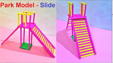 park model making using cardboard | slide making | craft ideas | best ...