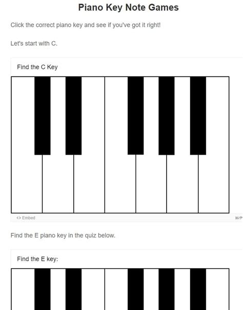 Piano Keys Game Quiz | Piano teaching, Free piano lessons, Learn piano