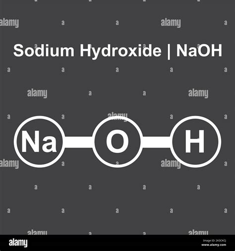 Molecular Model of Sodium Hydroxide (NaOH) Molecule. Vector Illustration Stock Vector Image ...