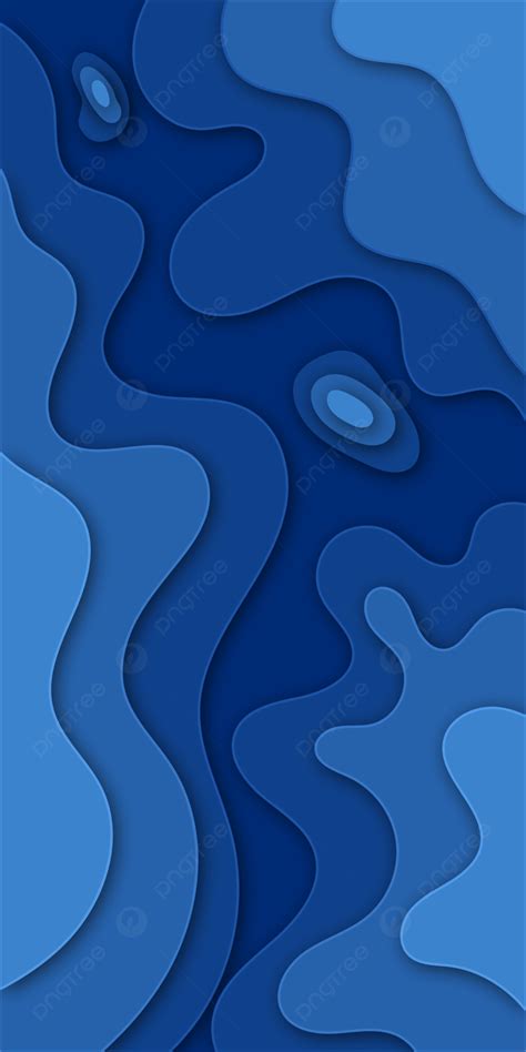 Abstract Blue Wavy Paper Cut Mobile Wallpaper Background Wallpaper Image For Free Download - Pngtree