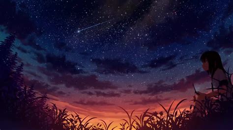 Anime Night Sky Wallpaper