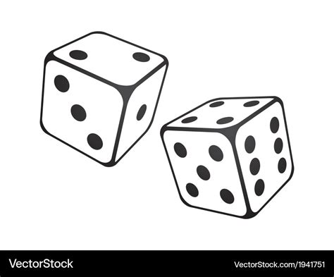 White dice Royalty Free Vector Image - VectorStock