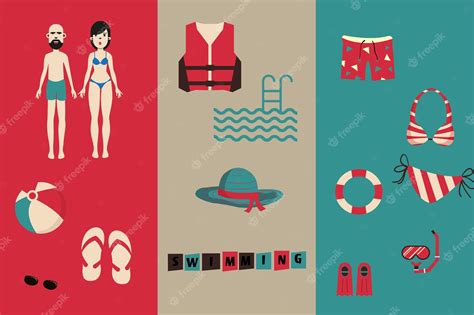 Premium Vector | Swimming art vector