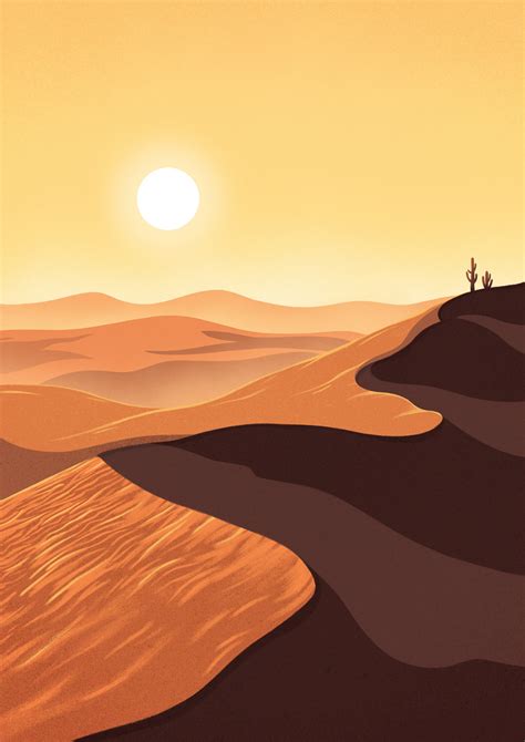 Deserts | Abstract landscape, Landscape art, Landscape illustration