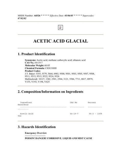 ACETIC ACID GLACIAL