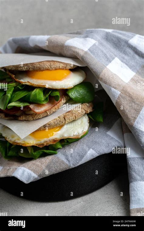 fresh homade healthy egg sandwich Stock Photo - Alamy