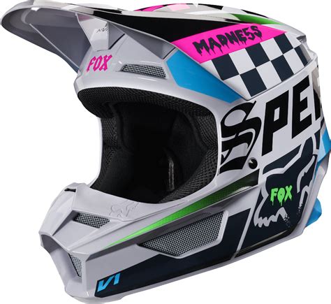 Fox Racing Youth V1 Czar Light Grey Dirt Bike Helmet Motocross ATV UTV | eBay