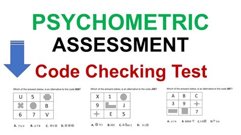 Psychometric Assessment - Code Checking Test - YouTube