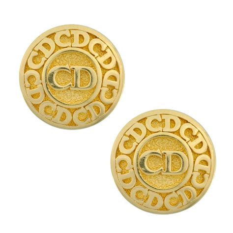 Vintage Christian Dior Logo Earrings | SOPHIESCLOSET.COM | Designer Jewelry & Accessories ...