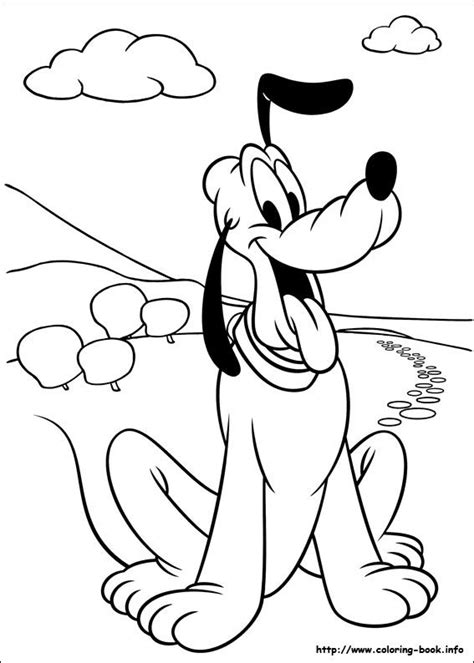 Mickey Mouse Pluto Coloring Pages - kidsworksheetfun