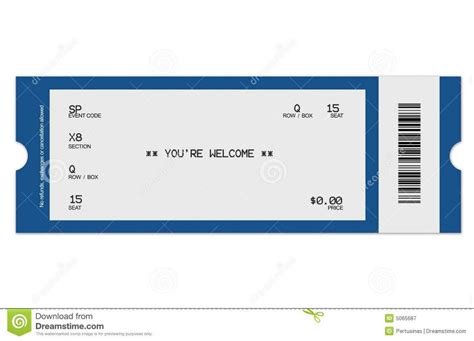 Blank Ticket Template | Template Business