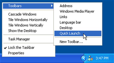 A better start menu with Quick Launch toolbar